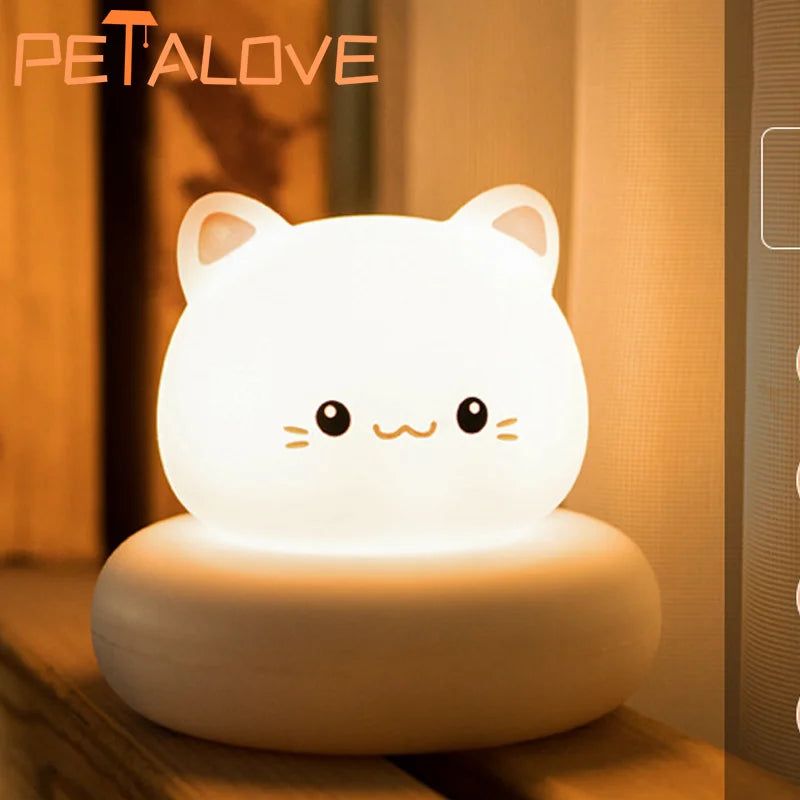 9Style Cute Animal Night Light – Soft Warm Bedside Lamp for Kids