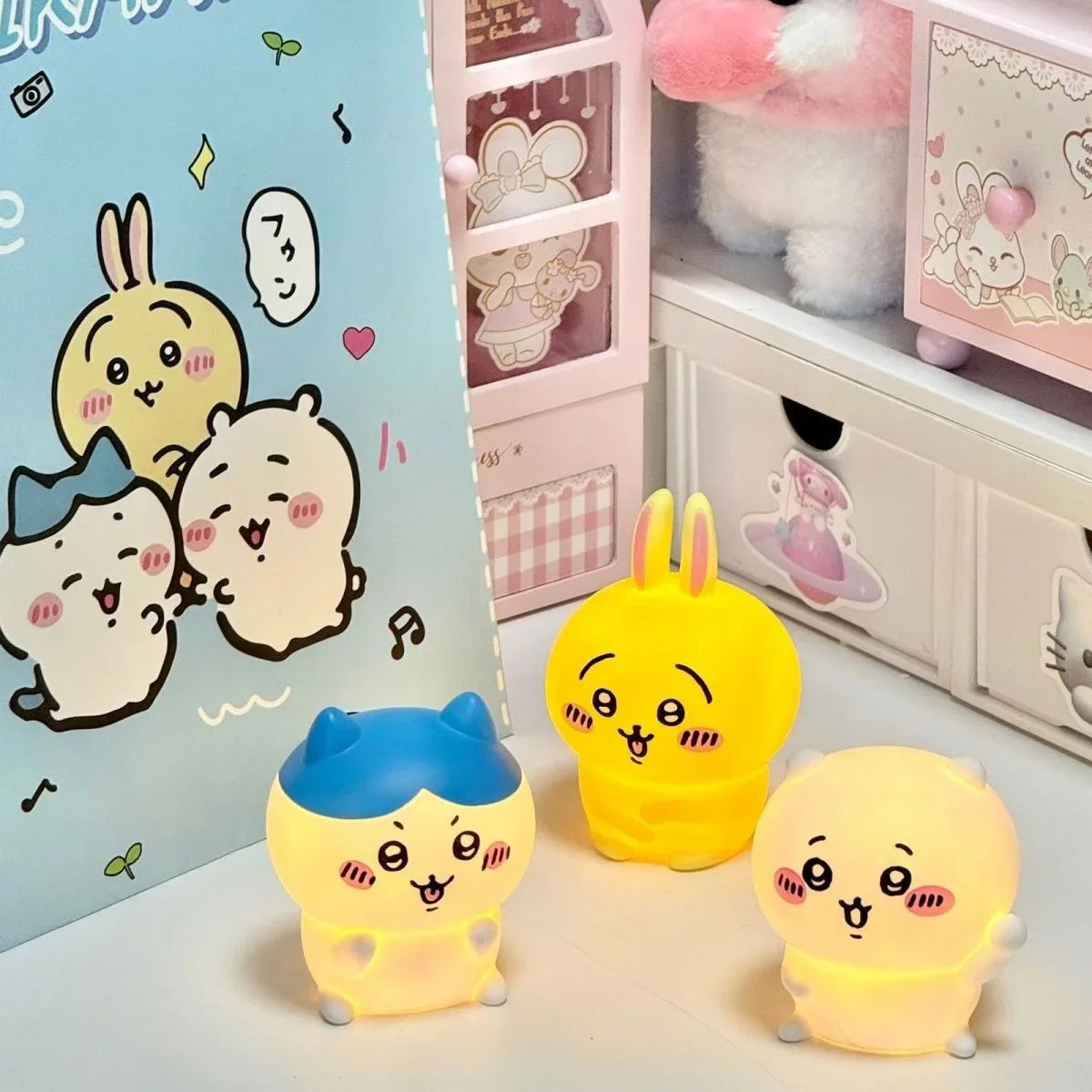 Chiikawa Hachiware Usagi LED Night Light – Cute Rabbit Lamp for Kids’ Bedroom