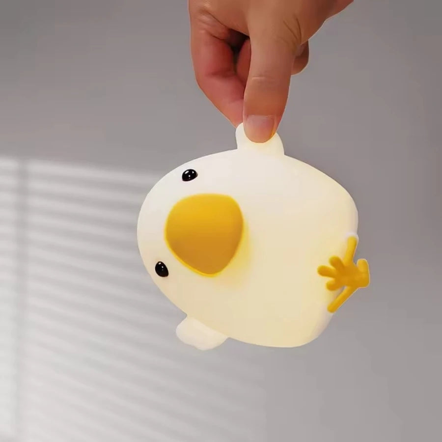 Cute Duckling Silicone Night Light – USB Rechargeable