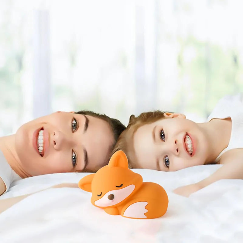 Fox LED Night Light – Silicone USB Rechargeable Lamp for Kids & Home Decor