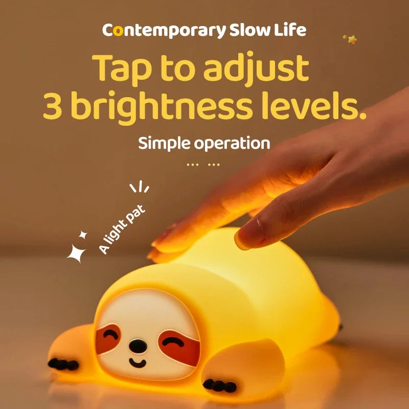 Giraffe Silicone Night Light – USB Rechargeable Pat Lamp for Kids