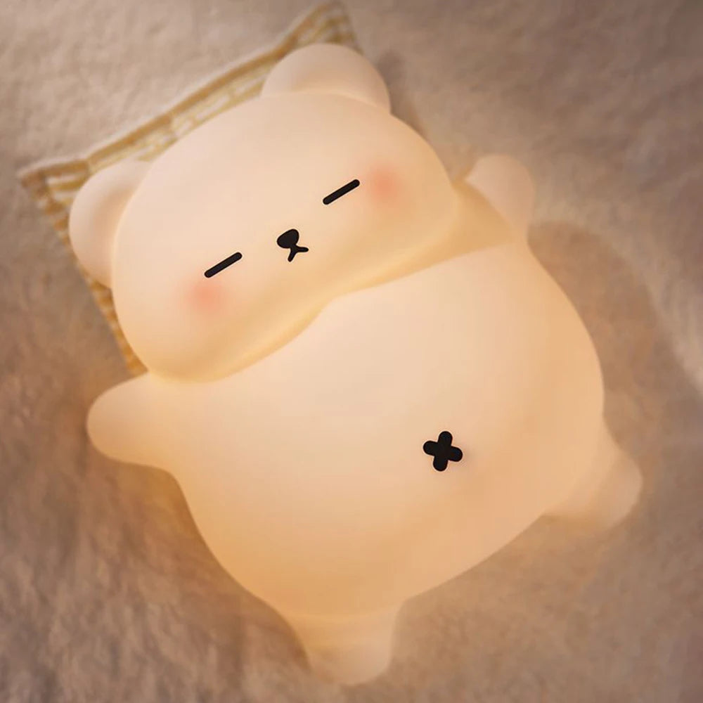 Cute Animal Night Lamp – Touch Sensor Bedside Light