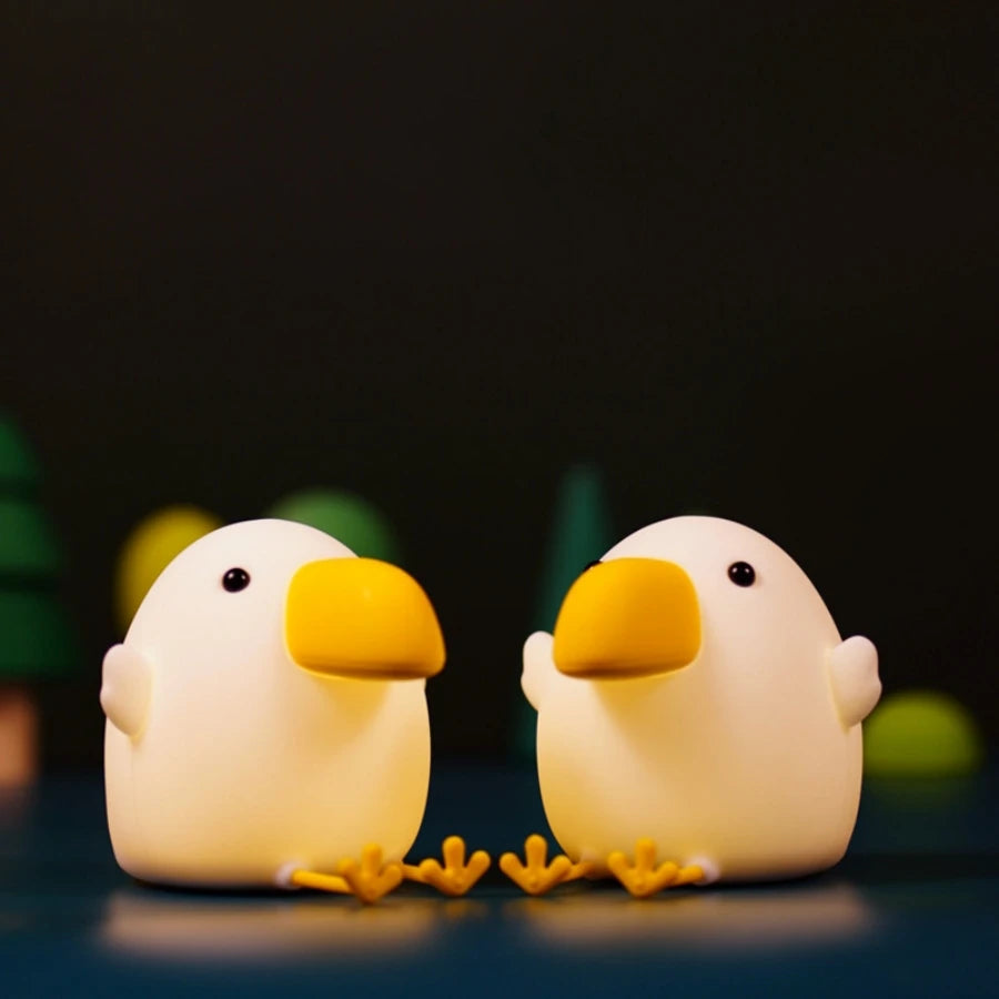 Cute Duckling Silicone Night Light – USB Rechargeable