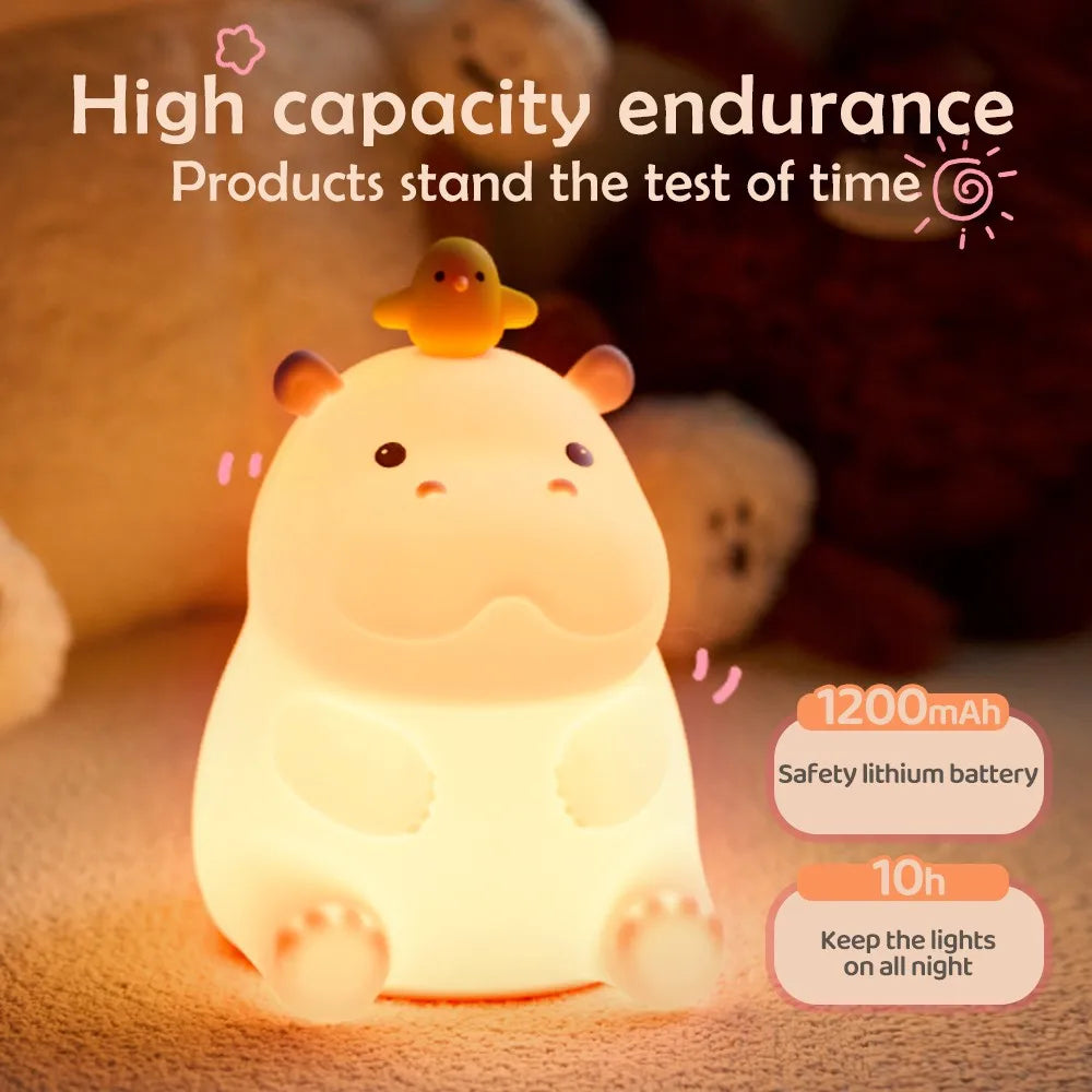 Cute Animal Night Lamp – Touch Sensor Bedside Light
