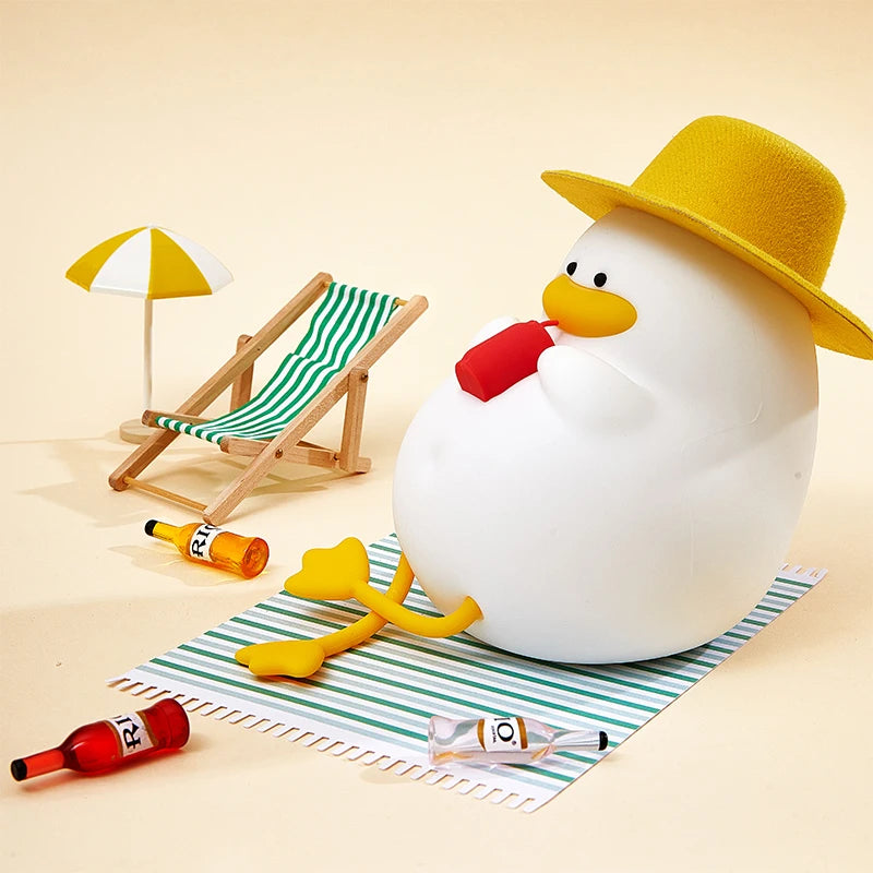 Rechargeable LED Duck Night Light – Silicone Dimmable Bedside Lamp for Kids