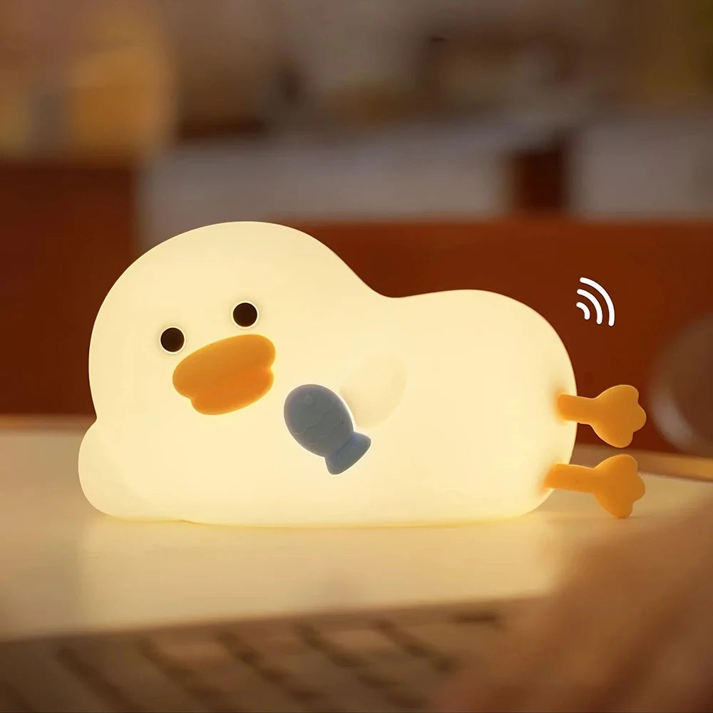 Penguin Silicone Night Light – USB Rechargeable LED Lamp