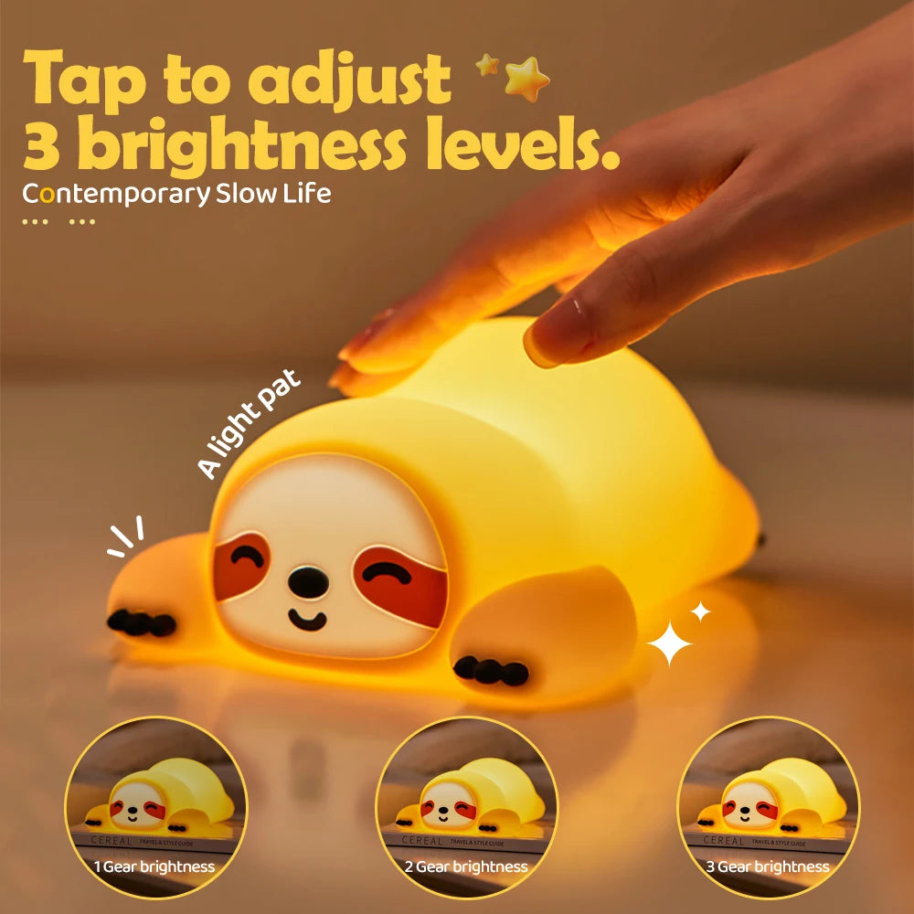 Cute Animal Night Lamp – Touch Sensor Bedside Light