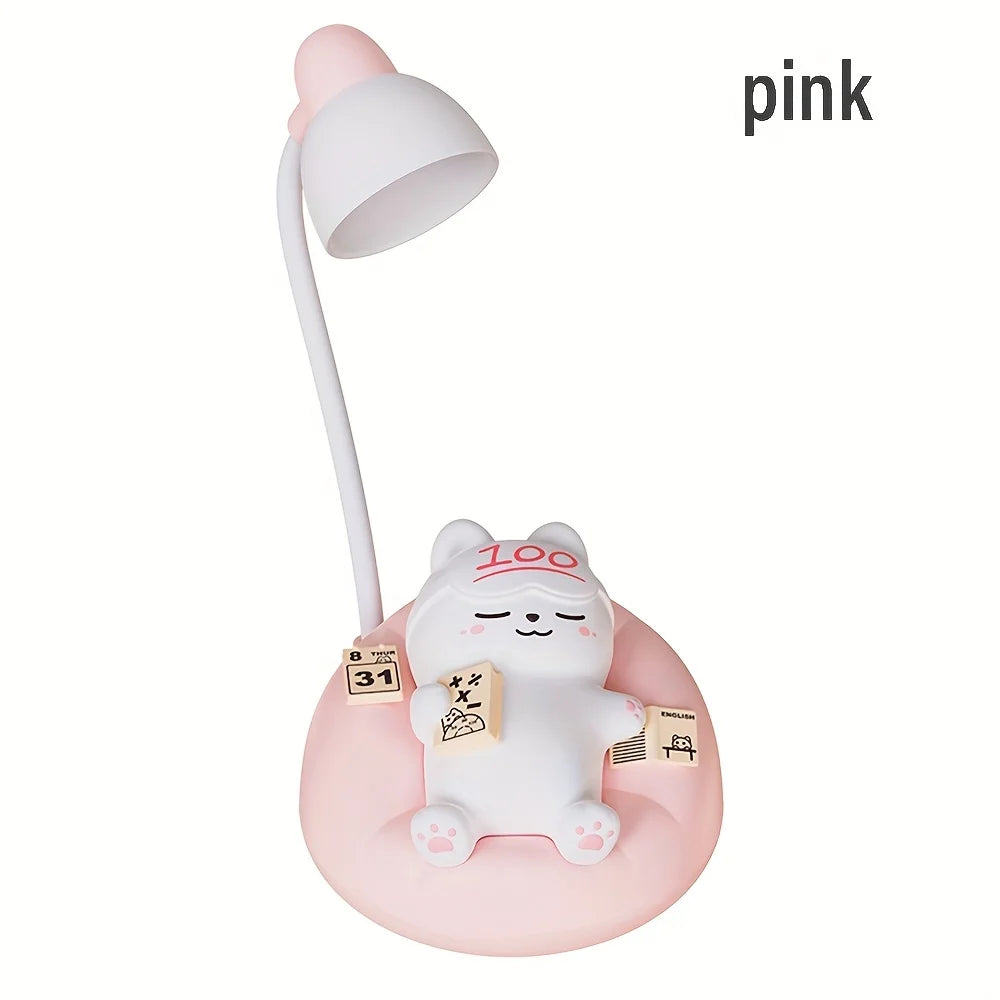 Cute Cat Silicone Night Light – Rechargeable Bedside Lamp