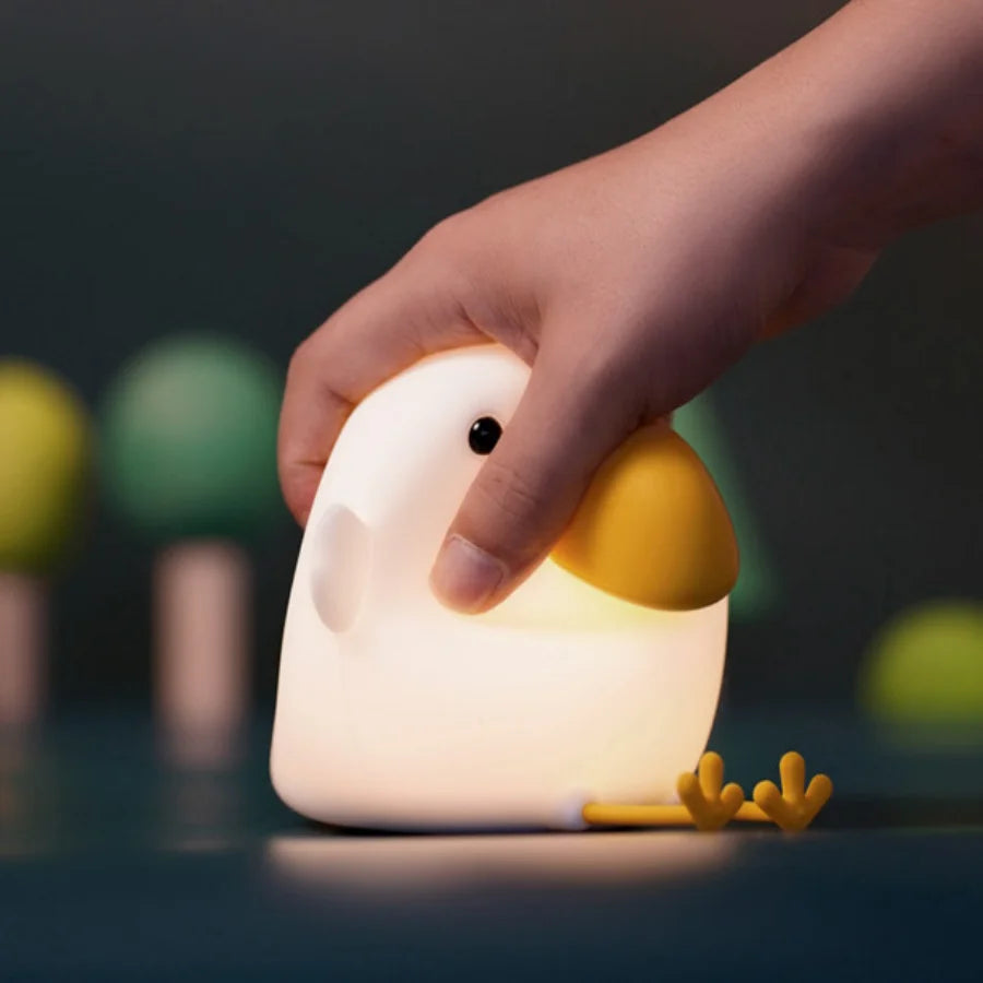 Cute Duckling Silicone Night Light – USB Rechargeable