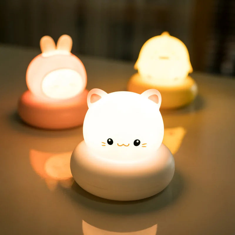 9Style Cute Animal Night Light – Soft Warm Bedside Lamp for Kids