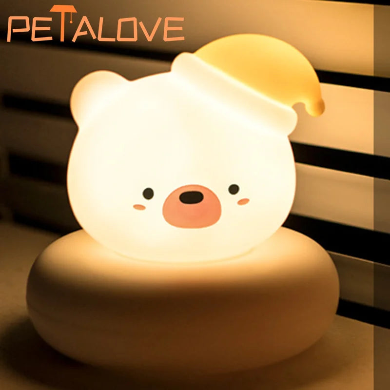 9Style Cute Animal Night Light – Soft Warm Bedside Lamp for Kids