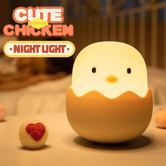 Duck LED Night Light – Silicone Touch USB Rechargeable Lamp for Kids’ Bedroom