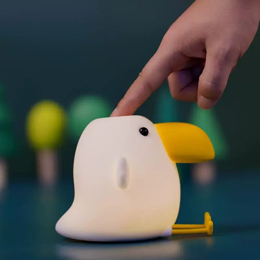Cute Duckling Silicone Night Light – USB Rechargeable