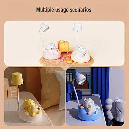 Cute Cat Silicone Night Light – Rechargeable Bedside Lamp