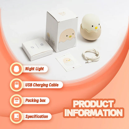 Duck LED Night Light – Silicone Touch USB Rechargeable Lamp for Kids’ Bedroom